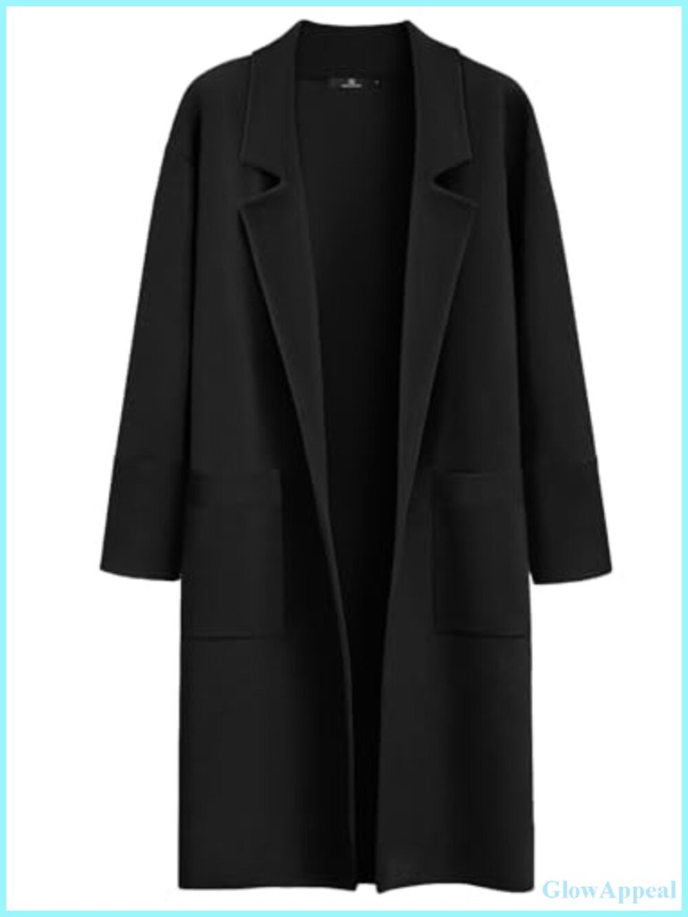 Women's Long Cardigan Sweater Open Front Shawl Collar Oversized Trench Coat